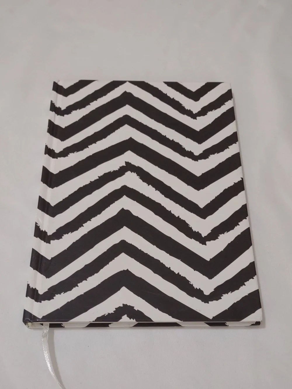 Black & White Chevron Hardcover Notebook - Classic Home Office Journal